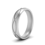 Load image into Gallery viewer, Infinity Grooved Mens Gold Ring
