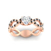 Load image into Gallery viewer, infinity-heart-shaped-twist-diamond-engagement-ring-with-black-diamond-in-rose-gold-FD11157HTRGBLACKANGLE3-NL-RG