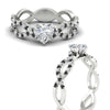 Load image into Gallery viewer, infinity-heart-shaped-twist-diamond-engagement-ring-with-black-diamond-in-white-gold-FD11157HTRGBLACKANGLE3-NL-WG