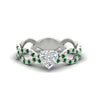 Load image into Gallery viewer, infinity-heart-shaped-twist-diamond-engagement-ring-with-emerald-in-white-gold-FD11157HTRGEMGRANGLE3-NL-WG