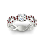 Load image into Gallery viewer, infinity-heart-shaped-twist-diamond-engagement-ring-with-ruby-in-white-gold-FD11157HTRGRUDRANGLE3-NL-WG
