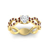Load image into Gallery viewer, infinity-heart-shaped-twist-diamond-engagement-ring-with-ruby-in-yellow-gold-FD11157HTRGRUDRANGLE3-NL-YG