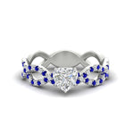 Load image into Gallery viewer, infinity-heart-shaped-twist-diamond-engagement-ring-with-sapphire-in-white-gold-FD11157HTRGSABLANGLE3-NL-WG