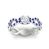 Load image into Gallery viewer, infinity-heart-shaped-twist-diamond-engagement-ring-with-sapphire-in-white-gold-FD11157HTRGSABLANGLE3-NL-WG