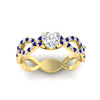 Load image into Gallery viewer, infinity-heart-shaped-twist-diamond-engagement-ring-with-sapphire-in-yellow-gold-FD11157HTRGSABLANGLE3-NL-YG