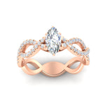 Load image into Gallery viewer, infinity-marquise-cut-twist-diamond-engagement-ring-in-rose-gold-FD11157MQRANGLE3-NL-RG
