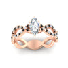 Load image into Gallery viewer, infinity-marquise-cut-twist-diamond-engagement-ring-with-black-diamond-in-rose-gold-FD11157MQRGBLACKANGLE3-NL-RG