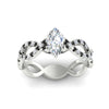 Load image into Gallery viewer, infinity-marquise-cut-twist-diamond-engagement-ring-with-black-diamond-in-white-gold-FD11157MQRGBLACKANGLE3-NL-WG