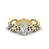 Load image into Gallery viewer, infinity-marquise-cut-twist-diamond-engagement-ring-with-black-diamond-in-yellow-gold-FD11157MQRGBLACKANGLE3-NL-YG
