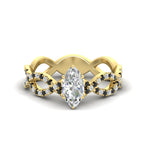 Load image into Gallery viewer, infinity-marquise-cut-twist-diamond-engagement-ring-with-black-diamond-in-yellow-gold-FD11157MQRGBLACKANGLE3-NL-YG
