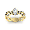 Load image into Gallery viewer, infinity-marquise-cut-twist-diamond-engagement-ring-with-black-diamond-in-yellow-gold-FD11157MQRGBLACKANGLE3-NL-YG