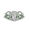 Load image into Gallery viewer, infinity-marquise-cut-twist-diamond-engagement-ring-with-emerald-in-white-gold-FD11157MQRGEMGRANGLE3-NL-WG