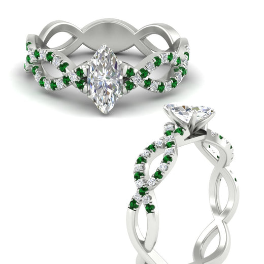 infinity-marquise-cut-twist-diamond-engagement-ring-with-emerald-in-white-gold-FD11157MQRGEMGRANGLE3-NL-WG
