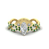 Load image into Gallery viewer, infinity-marquise-cut-twist-diamond-engagement-ring-with-emerald-in-yellow-gold-FD11157MQRGEMGRANGLE3-NL-YG