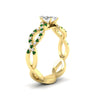Load image into Gallery viewer, infinity-marquise-cut-twist-diamond-engagement-ring-with-emerald-in-yellow-gold-FD11157MQRGEMGRANGLE3-NL-YG