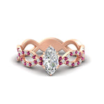 Load image into Gallery viewer, infinity-marquise-cut-twist-diamond-engagement-ring-with-pink-sapphire-in-rose-gold-FD11157MQRGSADRPIANGLE3-NL-RG

