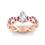 Load image into Gallery viewer, infinity-marquise-cut-twist-diamond-engagement-ring-with-pink-sapphire-in-rose-gold-FD11157MQRGSADRPIANGLE3-NL-RG
