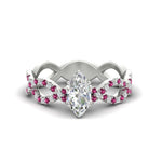 Load image into Gallery viewer, infinity-marquise-cut-twist-diamond-engagement-ring-with-pink-sapphire-in-white-gold-FD11157MQRGSADRPIANGLE3-NL-WG
