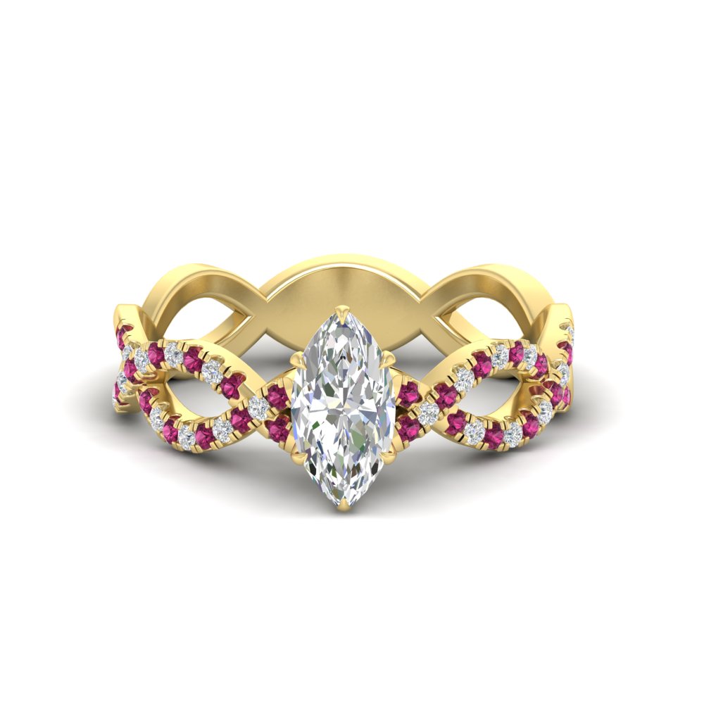 infinity-marquise-cut-twist-diamond-engagement-ring-with-pink-sapphire-in-yellow-gold-FD11157MQRGSADRPIANGLE3-NL-YG