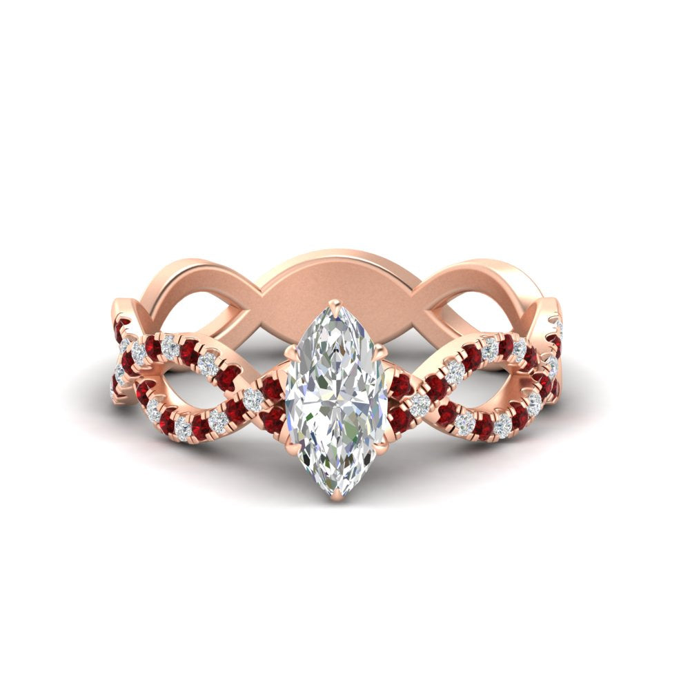 infinity-marquise-cut-twist-diamond-engagement-ring-with-ruby-in-rose-gold-FD11157MQRGRUDRANGLE3-NL-RG