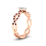 Load image into Gallery viewer, infinity-marquise-cut-twist-diamond-engagement-ring-with-ruby-in-rose-gold-FD11157MQRGRUDRANGLE3-NL-RG
