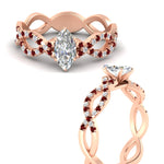 Load image into Gallery viewer, infinity-marquise-cut-twist-diamond-engagement-ring-with-ruby-in-rose-gold-FD11157MQRGRUDRANGLE3-NL-RG
