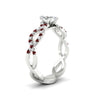 Load image into Gallery viewer, infinity-marquise-cut-twist-diamond-engagement-ring-with-ruby-in-white-gold-FD11157MQRGRUDRANGLE3-NL-WG