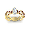 Load image into Gallery viewer, infinity-marquise-cut-twist-diamond-engagement-ring-with-ruby-in-yellow-gold-FD11157MQRGRUDRANGLE3-NL-YG