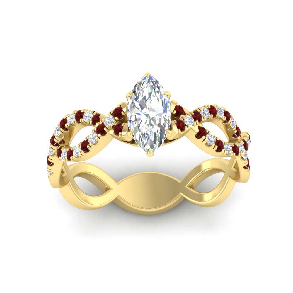 infinity-marquise-cut-twist-diamond-engagement-ring-with-ruby-in-yellow-gold-FD11157MQRGRUDRANGLE3-NL-YG