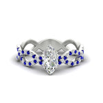 Load image into Gallery viewer, infinity-marquise-cut-twist-diamond-engagement-ring-with-sapphire-in-white-gold-FD11157MQRGSABLANGLE3-NL-WG
