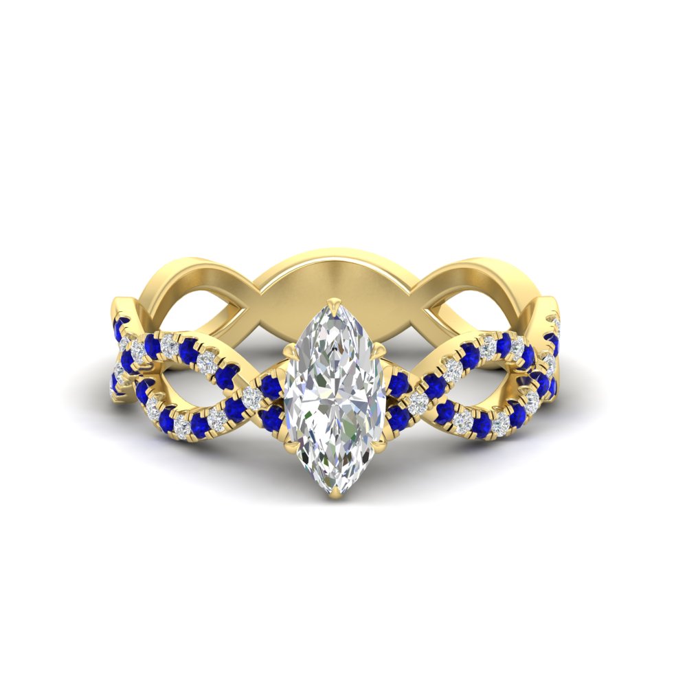 infinity-marquise-cut-twist-diamond-engagement-ring-with-sapphire-in-yellow-gold-FD11157MQRGSABLANGLE3-NL-YG