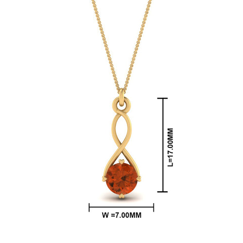 Infinity Solitaire Pendant