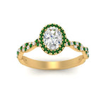 Load image into Gallery viewer, infinity-oval-halo-diamond-engagement-ring-with-emerald-in-yellow-gold-FD9126OVRGEMGRANGLE5-NL-YG?v=1757924813