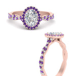 Load image into Gallery viewer, infinity-oval-halo-diamond-engagement-ring-with-purple-topaz-in-rose-gold-FD9126OVRGVITOANGLE3-NL-RG?v=1757924813