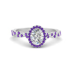 Load image into Gallery viewer, infinity-oval-halo-diamond-engagement-ring-with-purple-topaz-in-white-gold-FD9126OVRGVITO-NL-WG_4f1eea81-ae11-48f7-9b0f-0e21ea887a4c?v=1757924932
