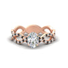 Load image into Gallery viewer, infinity-oval-shaped-twist-diamond-engagement-ring-with-black-diamond-in-rose-gold-FD11157OVRGBLACKANGLE3-NL-RG