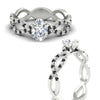 Load image into Gallery viewer, infinity-oval-shaped-twist-diamond-engagement-ring-with-black-diamond-in-white-gold-FD11157OVRGBLACKANGLE3-NL-WG