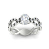 Load image into Gallery viewer, infinity-oval-shaped-twist-diamond-engagement-ring-with-black-diamond-in-white-gold-FD11157OVRGBLACKANGLE3-NL-WG