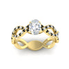 Load image into Gallery viewer, infinity-oval-shaped-twist-diamond-engagement-ring-with-black-diamond-in-yellow-gold-FD11157OVRGBLACKANGLE3-NL-YG