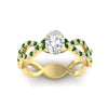Load image into Gallery viewer, infinity-oval-shaped-twist-diamond-engagement-ring-with-emerald-in-yellow-gold-FD11157OVRGEMGRANGLE3-NL-YG