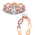 Thumbnail 11 - infinity-oval-shaped-twist-diamond-engagement-ring-with-pink-sapphire-in-rose-gold-FD11157OVRGSADRPIANGLE3-NL-RG