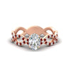 Load image into Gallery viewer, infinity-oval-shaped-twist-diamond-engagement-ring-with-ruby-in-rose-gold-FD11157OVRGRUDRANGLE3-NL-RG