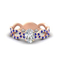 Thumbnail 7 - infinity-oval-shaped-twist-diamond-engagement-ring-with-sapphire-in-rose-gold-FD11157OVRGSABLANGLE3-NL-RG