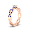 Load image into Gallery viewer, infinity-oval-shaped-twist-diamond-engagement-ring-with-sapphire-in-rose-gold-FD11157OVRGSABLANGLE3-NL-RG