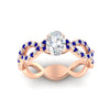 Load image into Gallery viewer, infinity-oval-shaped-twist-diamond-engagement-ring-with-sapphire-in-rose-gold-FD11157OVRGSABLANGLE3-NL-RG