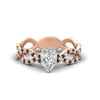 Load image into Gallery viewer, infinity-pear-shaped-twist-diamond-engagement-ring-with-black-diamond-in-rose-gold-FD11157PERGBLACKANGLE3-NL-RG