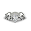 Load image into Gallery viewer, infinity-pear-shaped-twist-diamond-engagement-ring-with-black-diamond-in-white-gold-FD11157PERGBLACKANGLE3-NL-WG