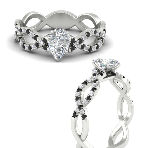 infinity-pear-shaped-twist-diamond-engagement-ring-with-black-diamond-in-white-gold-FD11157PERGBLACKANGLE3-NL-WG