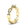 Load image into Gallery viewer, infinity-pear-shaped-twist-diamond-engagement-ring-with-black-diamond-in-yellow-gold-FD11157PERGBLACKANGLE3-NL-YG