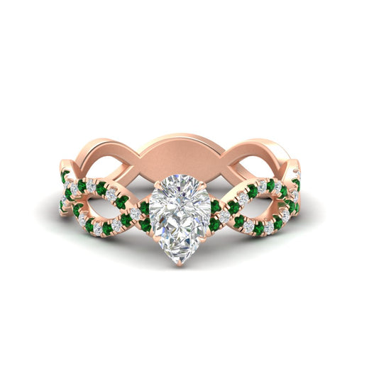 infinity-pear-shaped-twist-diamond-engagement-ring-with-emerald-in-rose-gold-FD11157PERGEMGRANGLE3-NL-RG